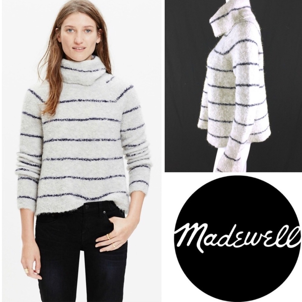 Madewell roundtrip striped turtleneck sweater L